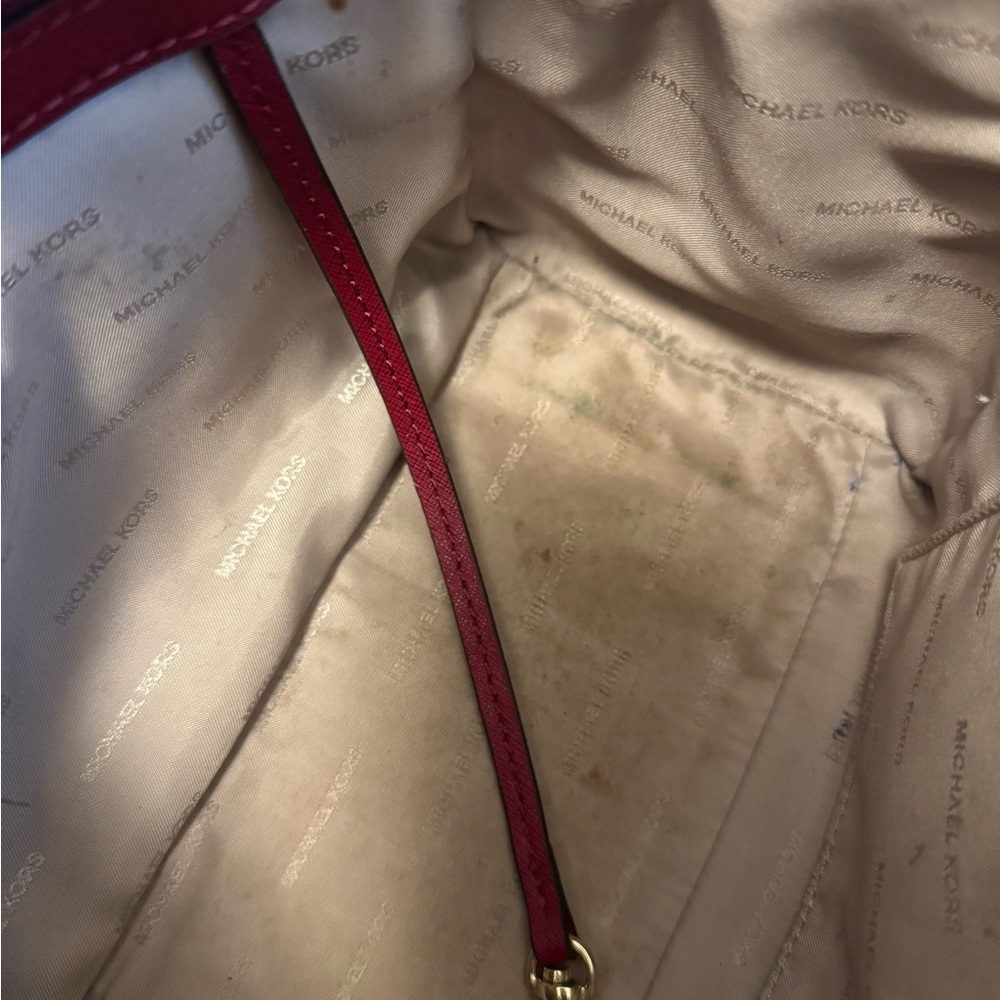 Michael Kors Burgundy Satchel Bag - Picture 3 of 6
